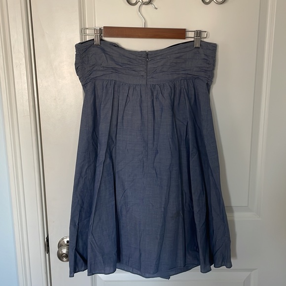 J. Crew Strapless Chambray Wild Rose Dress - Picture 2 of 7
